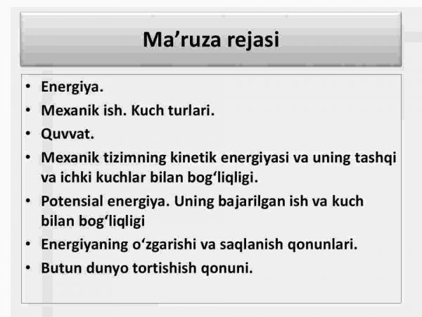 Mexanik sistema. Sistema harakat miqdori. Sistema kinetik energiyasi - Image 2