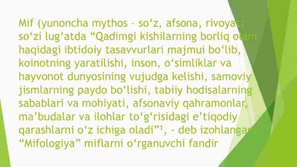 Mif, afsona, rivoyatlar va ularning adabiyotdagi orni - Image 4
