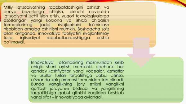 Milliy iqtisodiyotni raqobatbardoshligini oshirishda innovatsiyalarning roli - Image 4