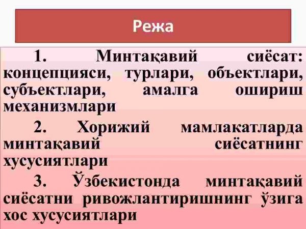 Mintaqaviy iqtisodiy siyosat - Image 2