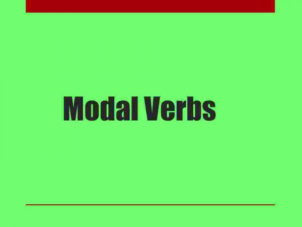 Modal verbs