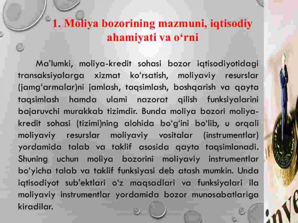 Moliya bozori va instrumentlari - Image 3