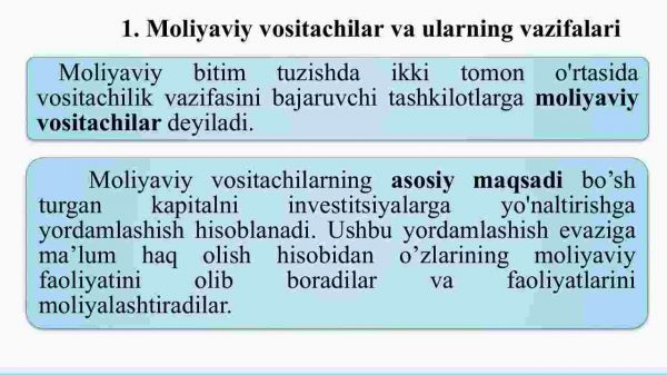 Moliyaviy vositachilar - Image 3