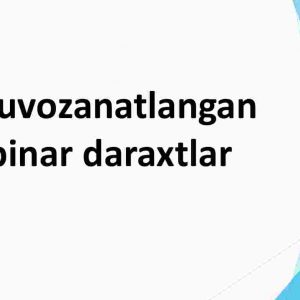 Muvozanatlangan binar daraxtlar