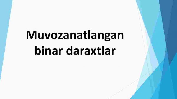 Muvozanatlangan binar daraxtlar