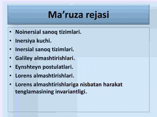 Noinersial sanoq tizimlari va undagi inersiya kuchlar - Image 3