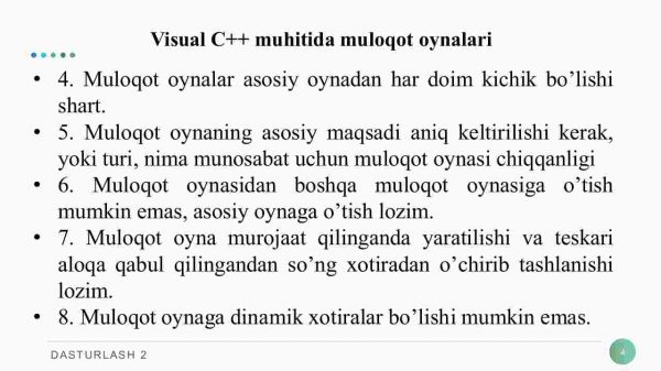 OLE, MFC texnologiyalari. Ko’p oynali muhitlar bilan ishlash. Visual C++ muhitida ko’p oynali muhit yaratish - Image 4