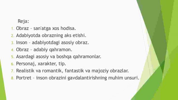 Obraz – insonning adabiyotdagi umumlashma tasviri - Image 2