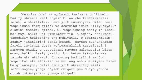 Obraz – insonning adabiyotdagi umumlashma tasviri - Image 4
