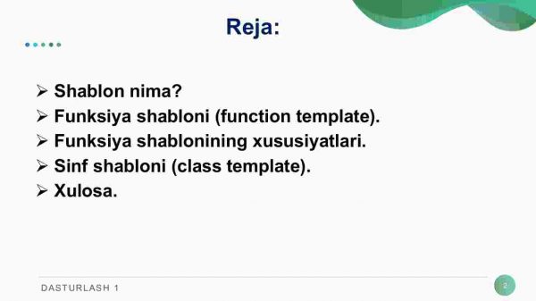 Obyektga yo'naltirilgan dasturlashda shablonlar bilan ishlash - Image 2