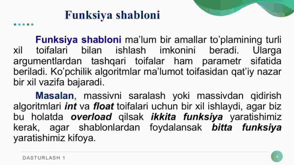 Obyektga yo'naltirilgan dasturlashda shablonlar bilan ishlash - Image 4