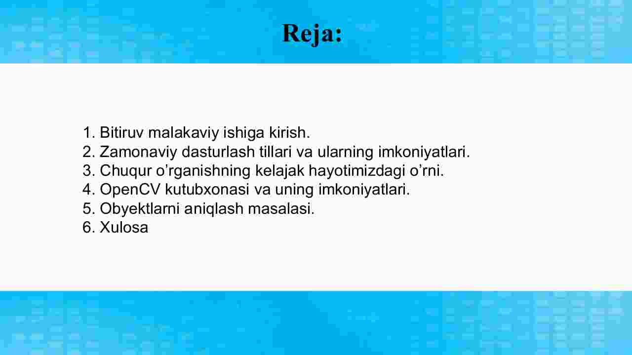 OpenCV va Python orqali chuqur o'rganishdan foydalangan holda obyektni aniqlash - Image 2