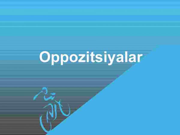 Oppozitsiyalar