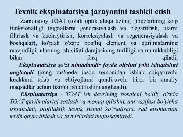 Optik aloqa tizimlarining texnik ekspluatatsiyasi - Image 3