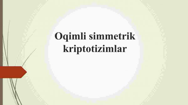 Oqimli simmetrik kriptotizimlar
