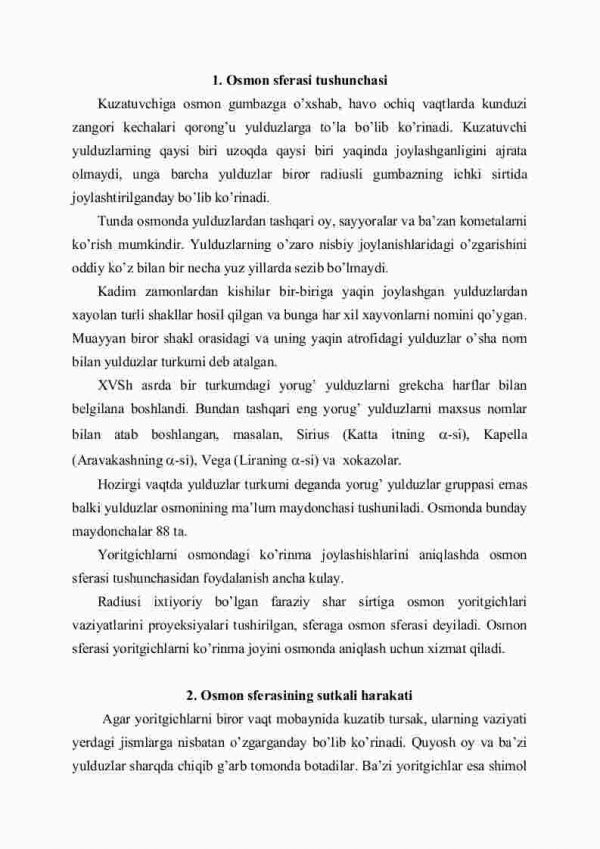 Osmon sferasi, uning asosiy nuqtalari va chiziqlari - Image 2
