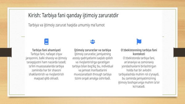 O'zbekistonda tarbiya fani ijtimoiy zarurat sifatida - Image 3