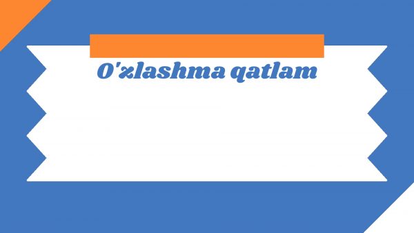 O'zlashma qatlam