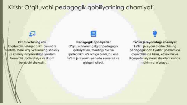 O'qituvchi pedagogik qobiliyatining asosiy sifatlari va yetakchi xususiyatlari - Image 3