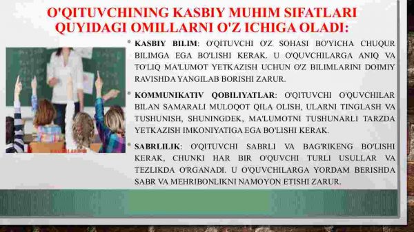 O'qituvchining kasbiy muhim sifatlari - Image 4