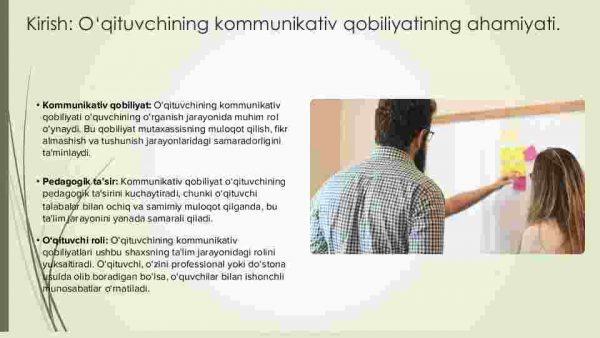 O'qituvchining kommunikativ qobiliyatiga pedagogik ta'sir ko'rsatish - Image 3