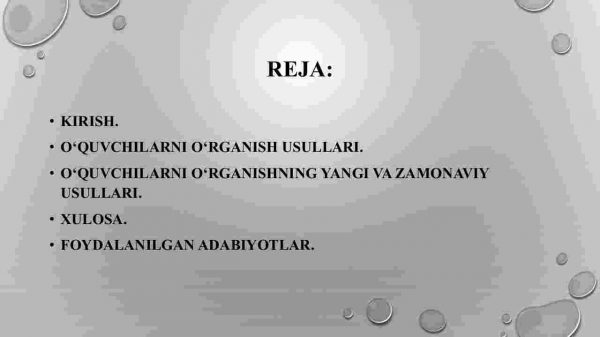 O'quvchilarni o'rganish usullari - Image 2