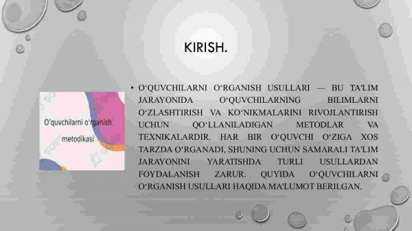 O'quvchilarni o'rganish usullari - Image 3
