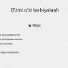 O'zini o'zi tarbiyalash