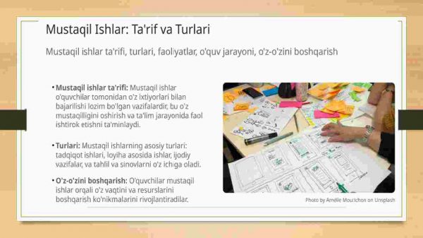 O'quvchilarning mustaqil ishlarini tashkil etish. Iste'dodli bolalarni aniqlash va ularni tarbiyalash - Image 4