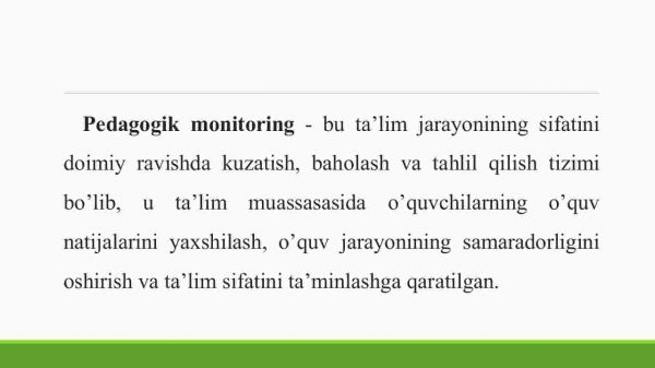 Pedagogik monitoring tushunchasi - Image 3