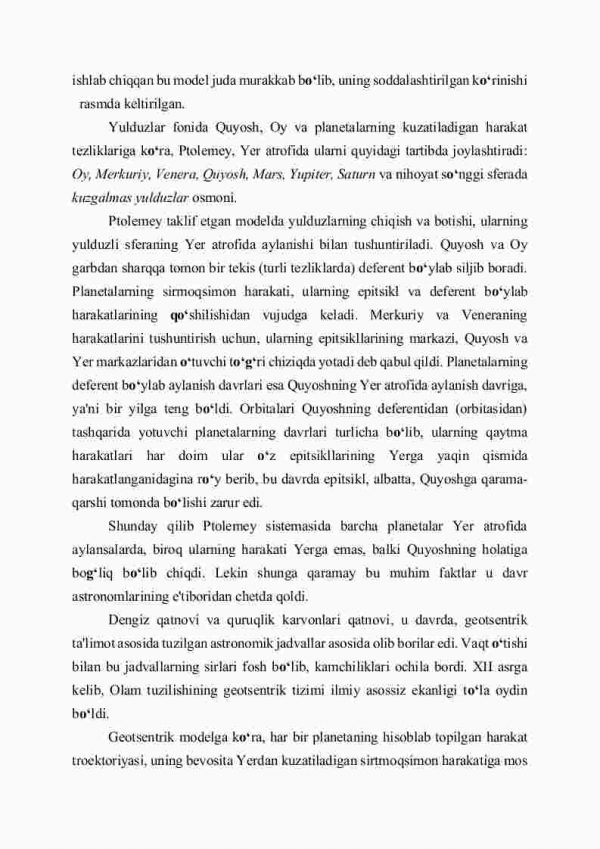 Planetalarning ko'rinma va haqiqiy harakatlari va osmon mexanikasining asoslari - Image 4