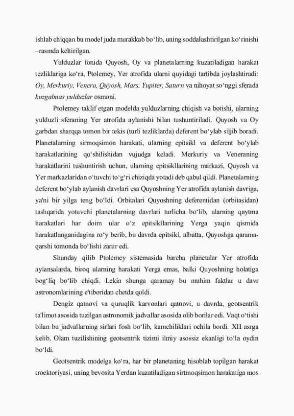 Planetalarning ko'rinma va haqiqiy harakatlari va osmon mexanikasining asoslari - Image 4