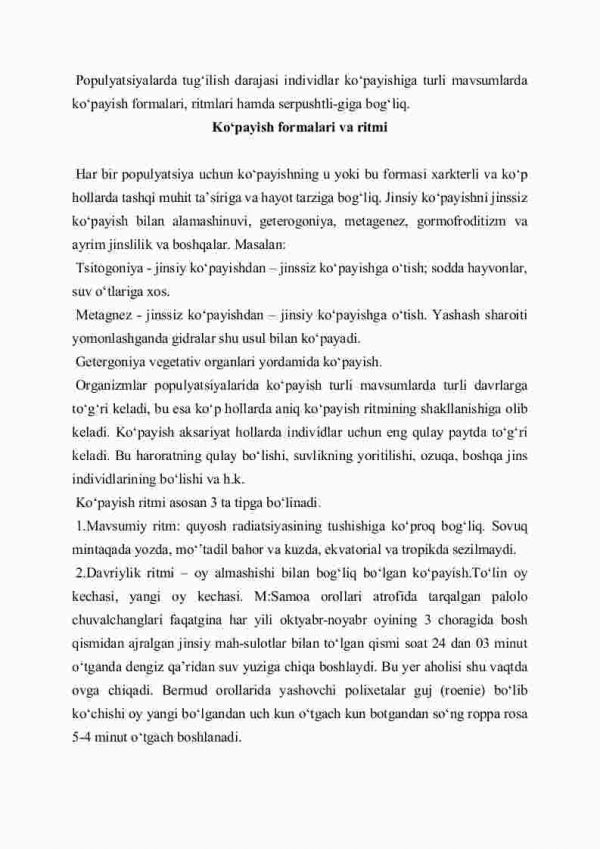 Populyatsiya – zamonda populyatsiyalar ishlab chiqarishi va dinamikasi - Image 3