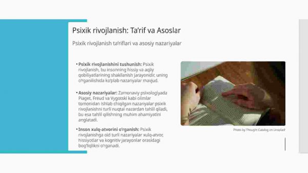 Psixik rivojlanish omillari muammolarini qo'yilishi - Image 3