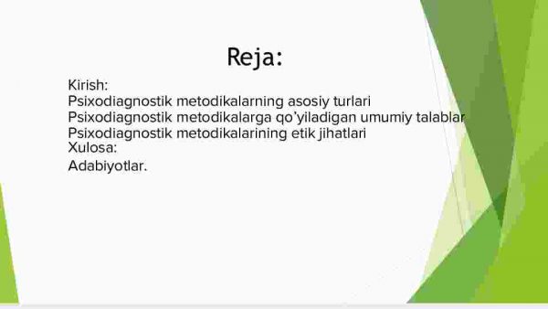 Psixodiagnostik metodikalarga qo'yiladigan talablar - Image 2