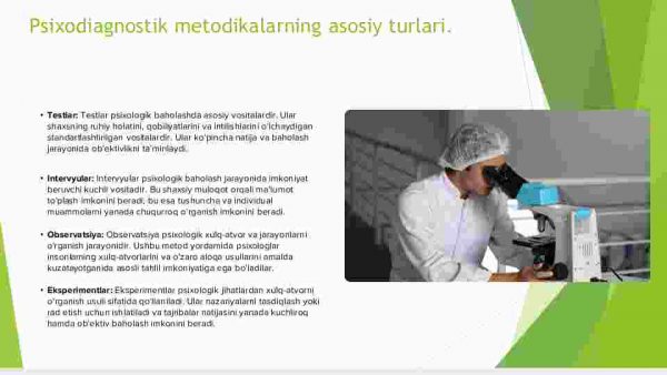 Psixodiagnostik metodikalarga qo'yiladigan talablar - Image 4