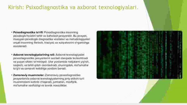 Psixodiagnostikada zamonaviy axborot texnologiyalaridan foydalanish muammolari - Image 3