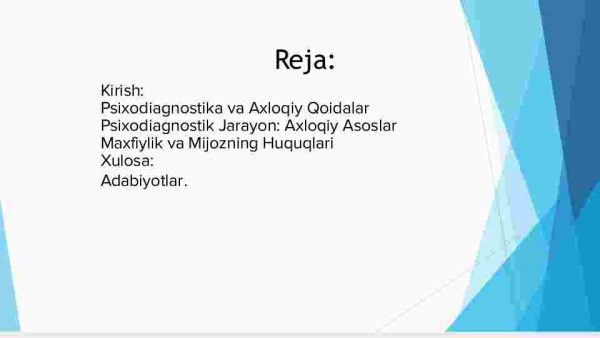 Psixodiagnostikaning professional axloqiy asoslari - Image 2