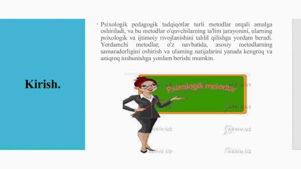 Psixologik pedagogik tadqiqotning yordamchi metodi - Image 3