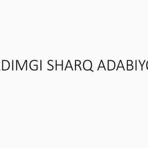 Qadimgi sharq adabiyoti
