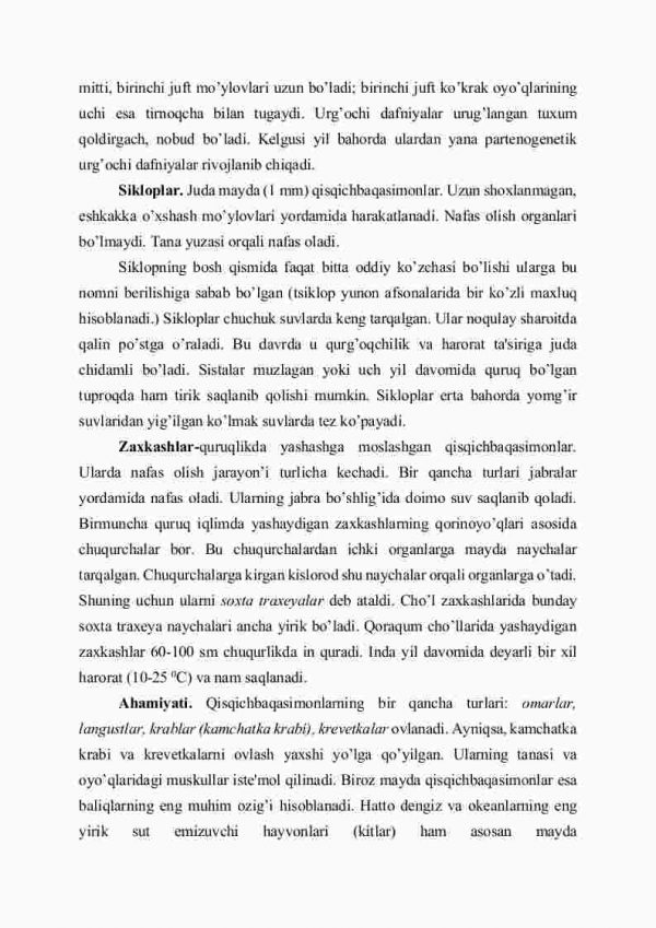 Qisqichbaqasimonlarning xilma-xilligi va ahamiyati - Image 3