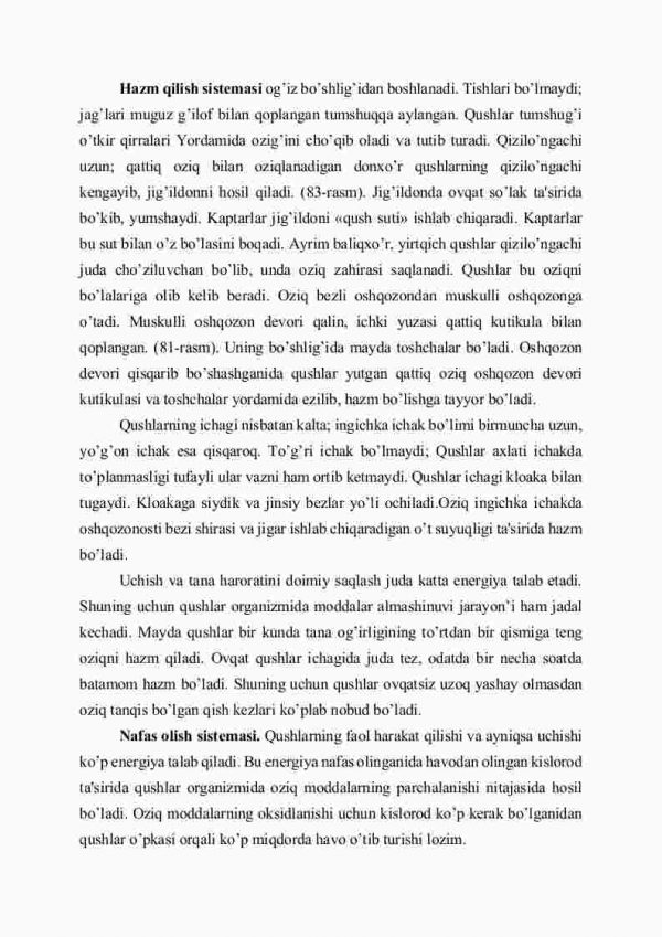 Qushlarning ichki tuzilishi - Image 2