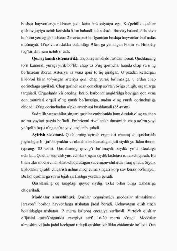 Qushlarning ichki tuzilishi - Image 4