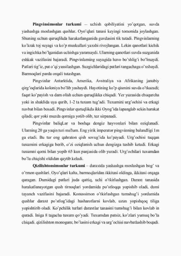 Qushlarning xilma-xilligi: pingvinsimonlar, qizilishtonsimonlar, laylaksimonlar, turnasimonlar, yirtqich qushlar turkumlari - Image 2