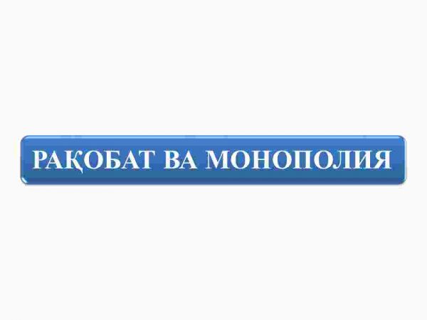 Raqobat va monopoliya