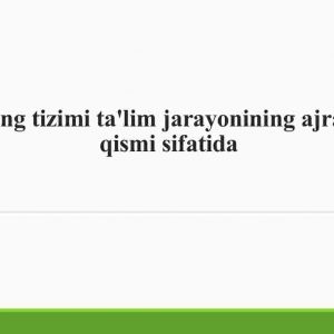 Reyting tizimi ta'lim jarayonining ajralmas qismi sifatida​