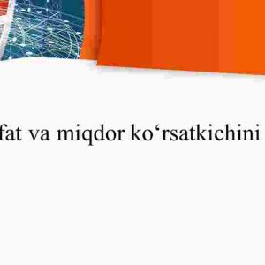 Riskni sifat va miqdor ko'rsatkichini baholash