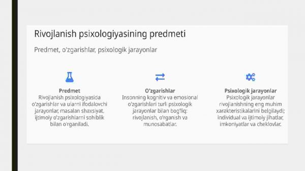Rivojlanish psixologiyasi fanining predmeti, maqsadi - Image 3