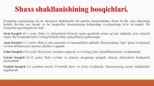 Shaxs shakllanishi sifatida psixik rivojlanishning psixoanalitik yo'nalishi - Image 4
