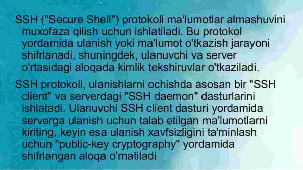 SSH pratakoli taxlili - Image 2